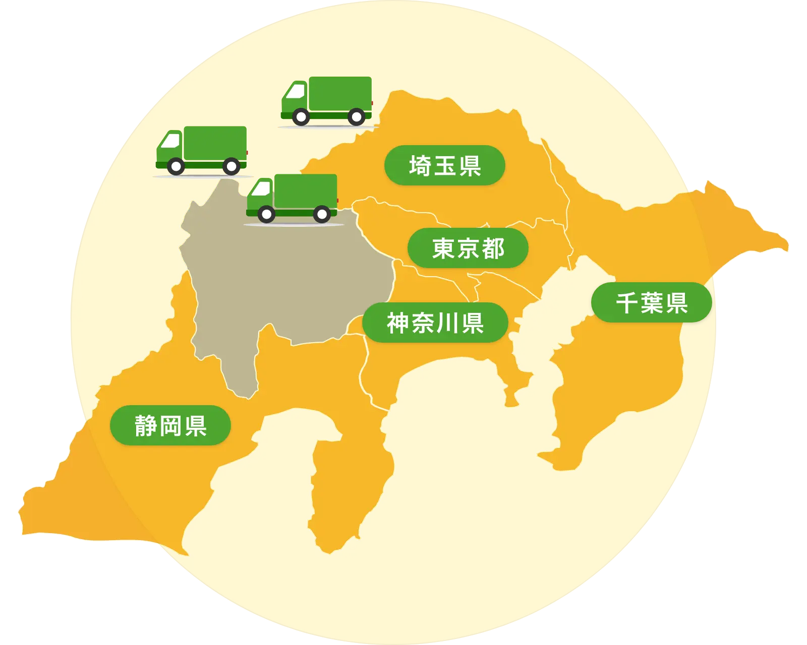 関東エリアの地図